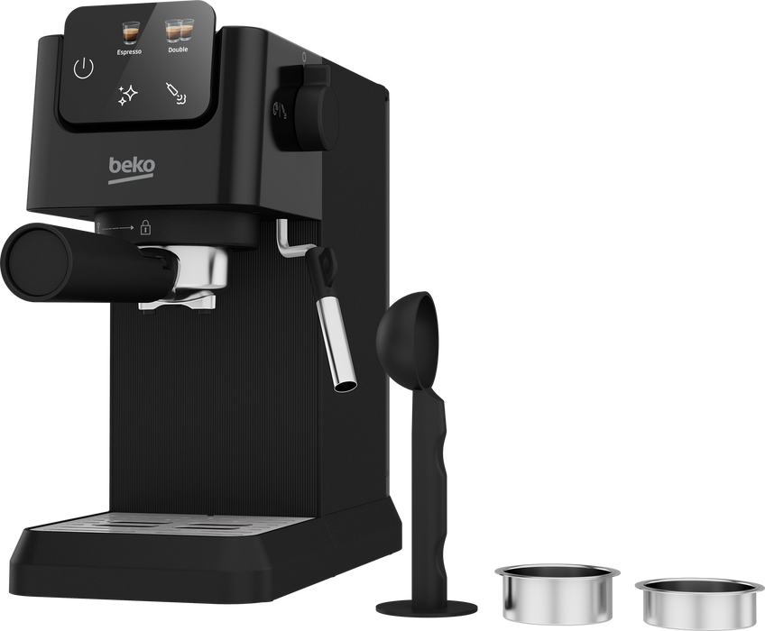 Beko - CaffeExperto Manual Espresso Coffee Machine with Steam Wand, CEP 5302 B Espresso Machine (15 Bar)