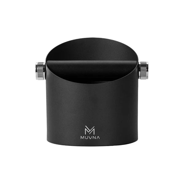 MUVNA Coffee Knock Box – Black Slanted Design with Removable Silicone Knock Bar