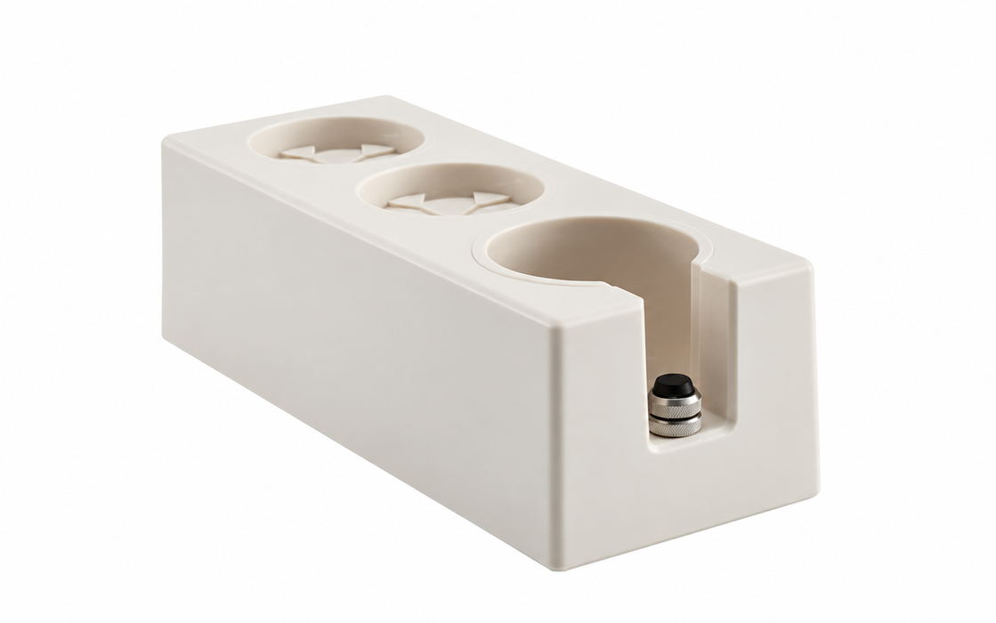 MUVNA Narrow Coffee Tamping Station – Cream White | قاعدة كبس القهوة موفنا الضيقة – أبيض كريمي
