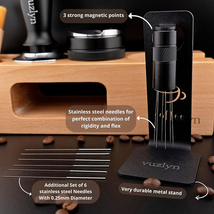 Mod - WDT Tool Espresso Distributor – Black with Holder