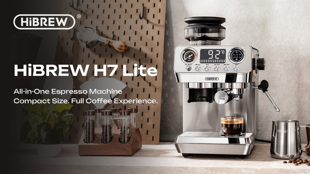HiBREW H7 Lite All-in-One Espresso Machine with Built-In Grinder