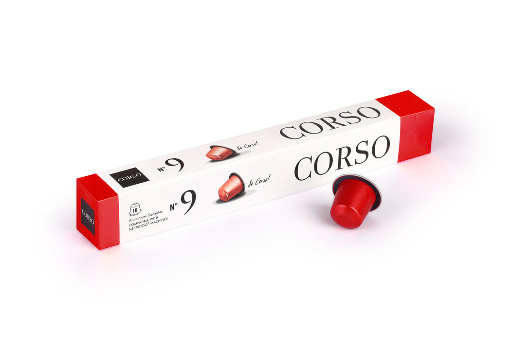 CORSO - 9 Red Nespresso® Compatible Aluminum Capsule