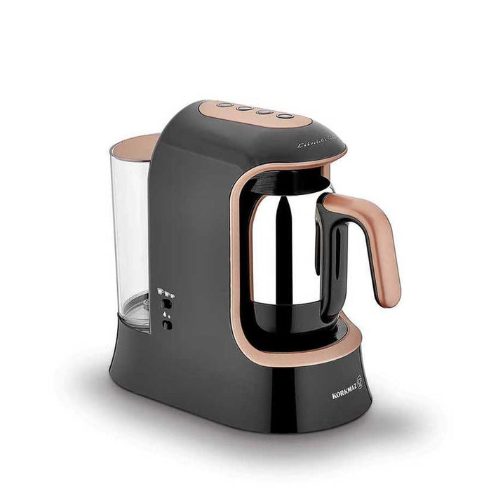 Korkmaz -  Kahvekolik Aqua Azura/Chrome Automatic Coffee Machine - Rose gold