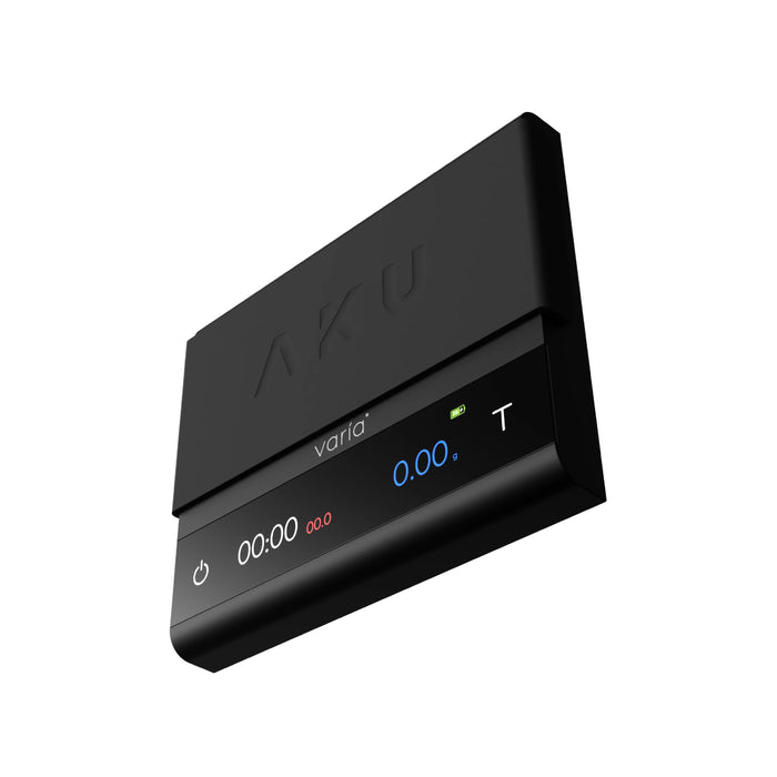 Varia AKU PRO Coffee Brewing Scale - 2kg Capacity, 0.01g Precision, IPX6 Waterproof, with AKU Flow & AKU Spro Modes Black