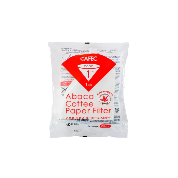 Cafec - Abaca Paper Cone Filter Cup 1 - 100 Sheets