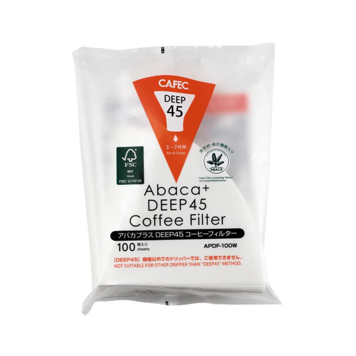 CAFEC - Abaca + Deep 45 Coffee Filter, 100 pcs