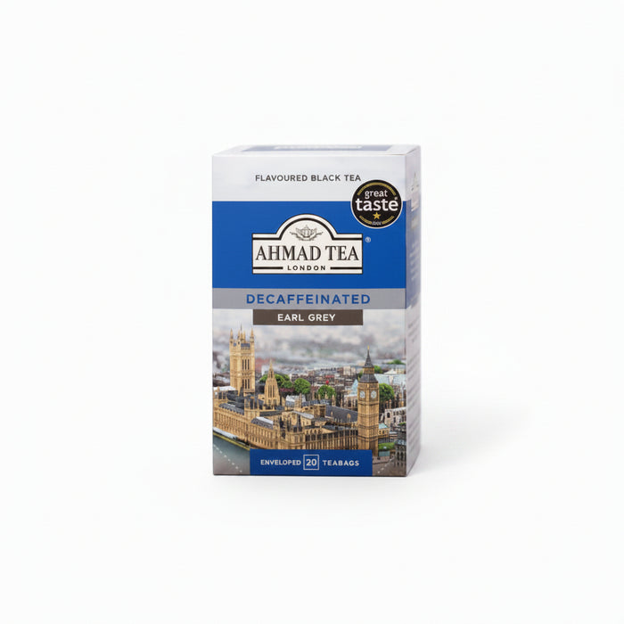 Ahmad Tea - Decaffeinated Earl Grey 20 bags | شاي احمد - شاي أسود بالبرغموت منزوع الكافيين 20 كيس