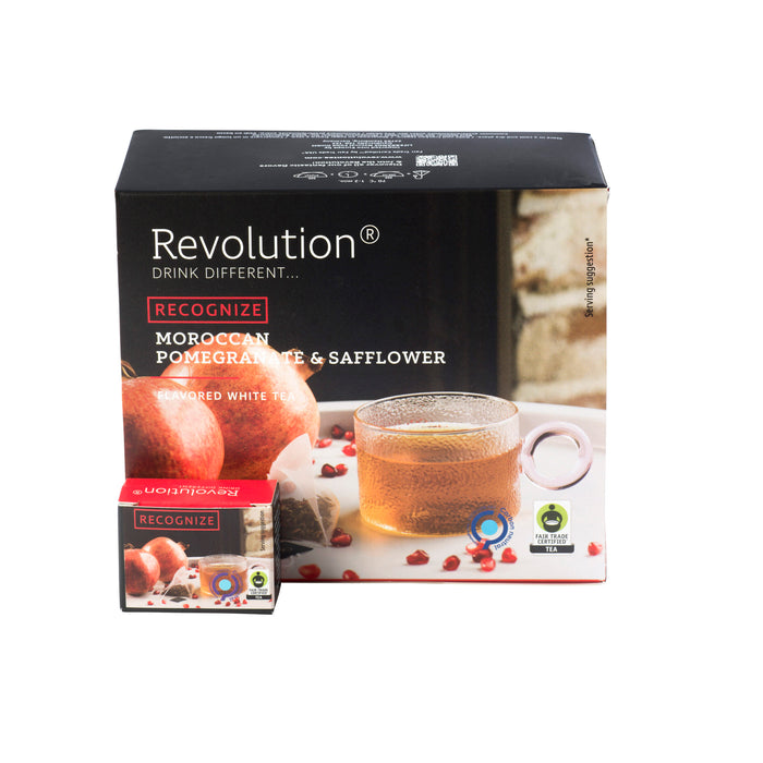 Revolution - RECOGNIZE – Moroccan Pomegranate & Safflower – White Tea 30 bags