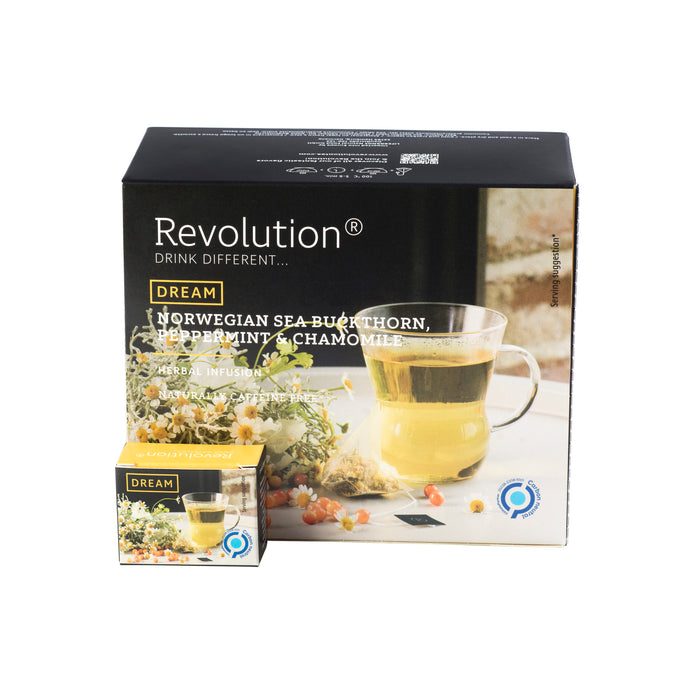Revolution - DREAM – Norwegian Sea Buckthorn, Peppermint & Chamomile – Herbal Infusion 30 bags