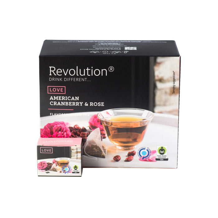 Revolution - LOVE – American Cranberry & Rose – Green Tea  30 bags