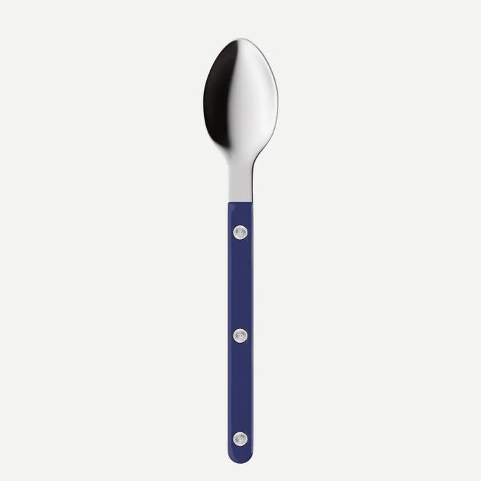 Sabre Bistrot Espresso Spoon – Shiny Silver with  Navy blue handle