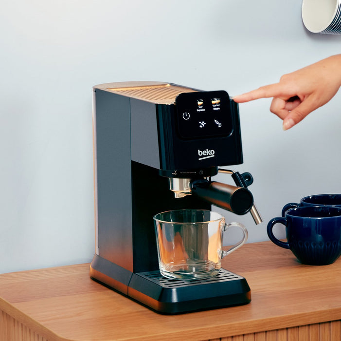 Beko - CaffeExperto Manual Espresso Coffee Machine with Steam Wand, CEP 5302 B Espresso Machine (15 Bar)