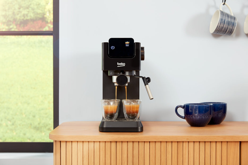 Beko - CaffeExperto Manual Espresso Coffee Machine with Steam Wand, CEP 5302 B Espresso Machine (15 Bar)
