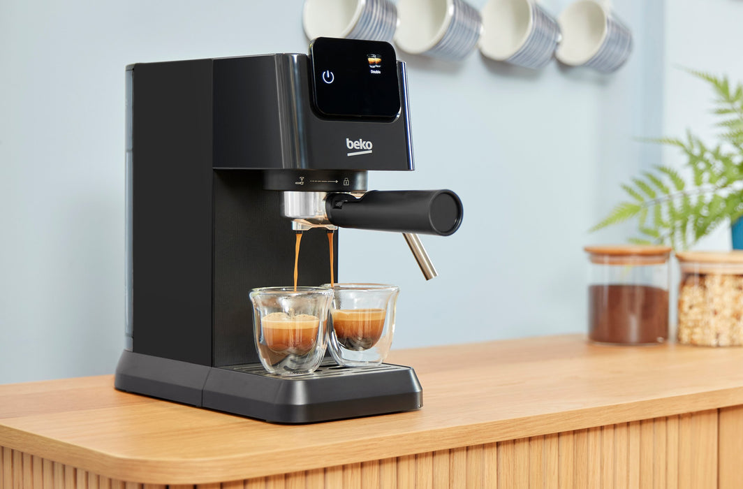 Beko - CaffeExperto Manual Espresso Coffee Machine with Steam Wand, CEP 5302 B Espresso Machine (15 Bar)