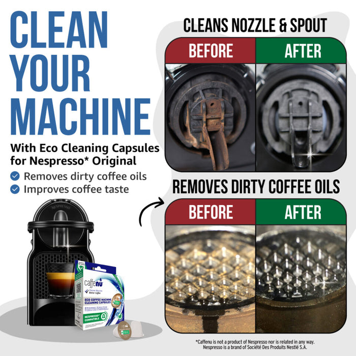 Caffenu® Eco Cleaning Capsules – For Nespresso® Original Machines (5 Capsules)