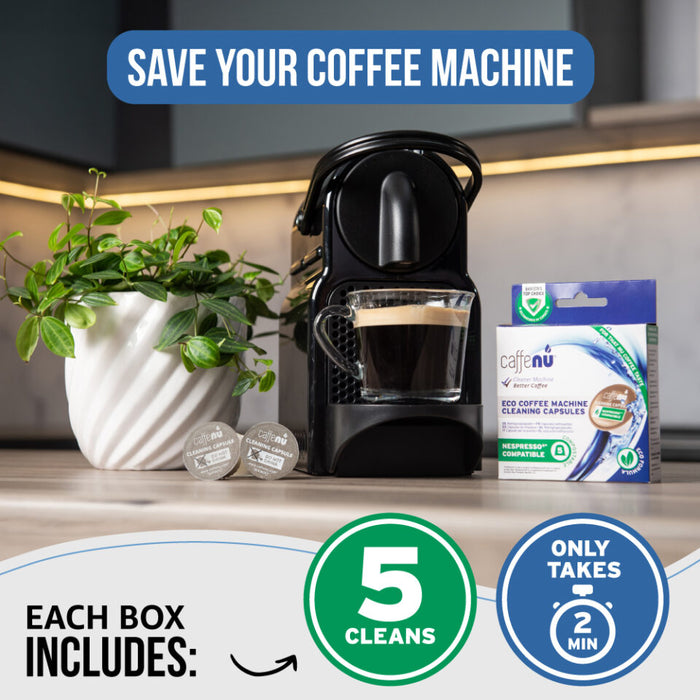 Caffenu® Eco Cleaning Capsules – For Nespresso® Original Machines (5 Capsules)