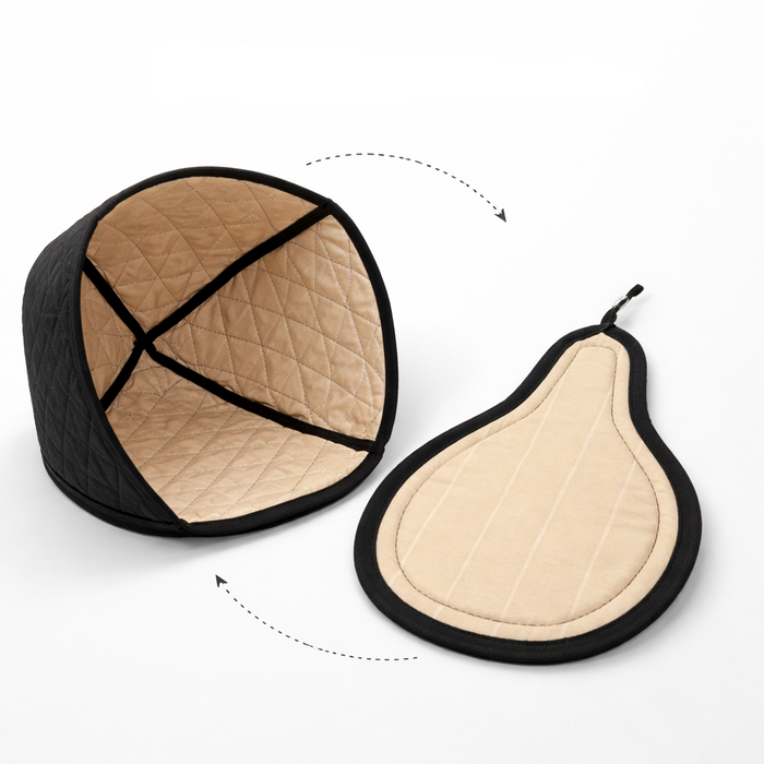 خدرة - غطا غوري الشاي لون اسود الحجم الصغير 800 مل | Khadra - Tea pot cover black small size 800 ml