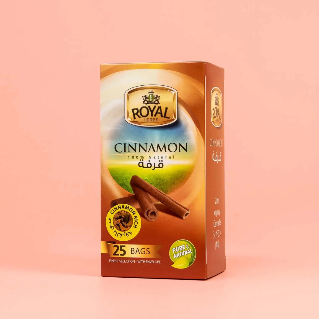Royal Herbs - Cinnamon Herbal Tea - 25 tea bags | رويال اعشاب - شاي اعشاب بنكهة قرفة دارسين - 25 كيس شاي