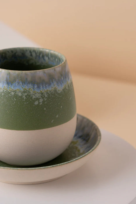 وابا - كوب سيراميك مع قاعدة 150 مل | Waba - Ceramic cup with Saucer 150 ml L9