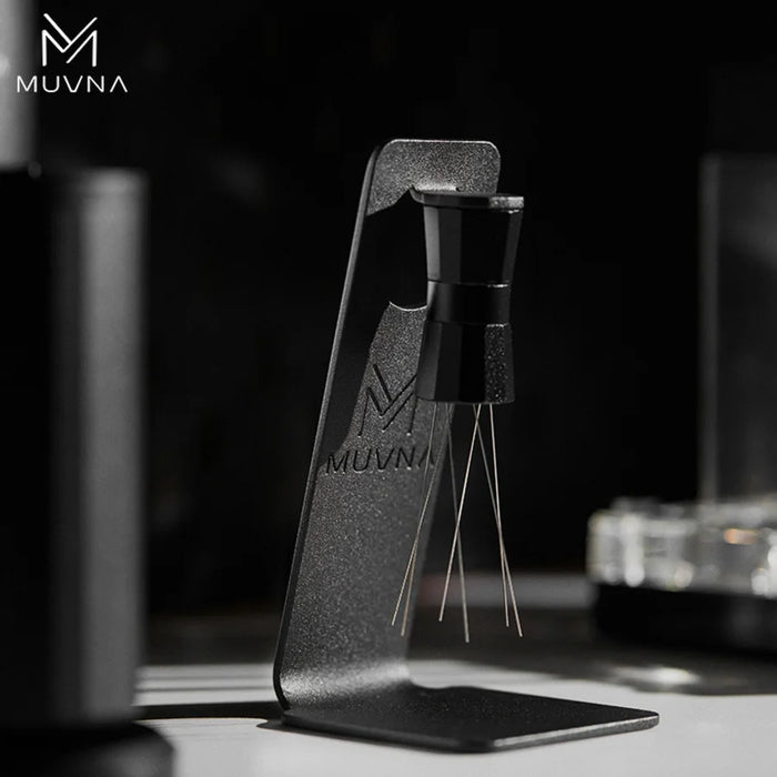 MUVNA Magnetic WDT Coffee Needle Distributor – Black | موزع قهوة MUVNA المغناطيسي بالإبر WDT – أسود