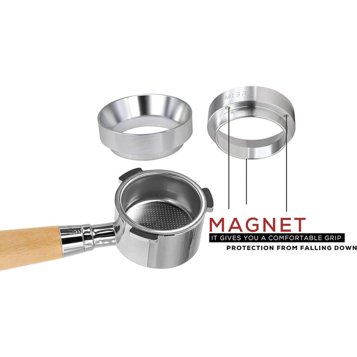 MIBRU-51mm Magnetic Coffee Dosing Ring – Silver