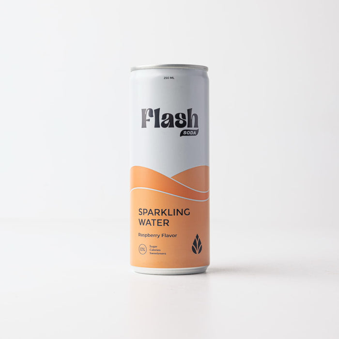 Flash - Soda Sparkling Water with Raspberry Flavor 250 ml | فلاش - مشروب الصودا مياه الغازية بنكهة التوت 250 مل