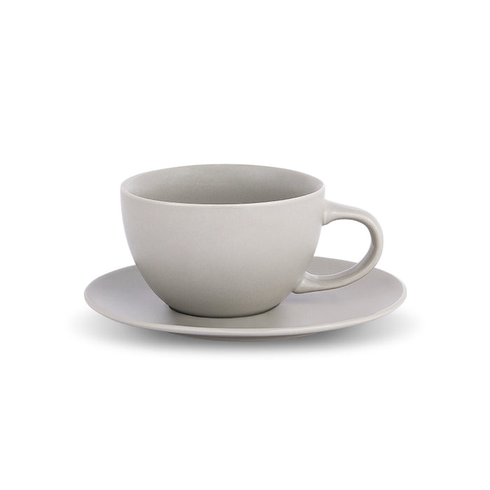3BOMBER - MARS SERIES CERAMIC COFFEE CUP Pencil Gray WHITE 300ml كوب قهوة من السيراميك من سلسلة مارس، رمادي وأبيض، 300 مل