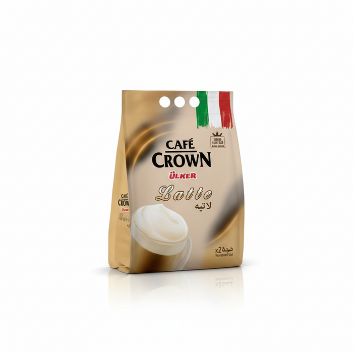 Ulker Cafe Crown -  Latte 20 Sachets 20 g | اولكر كافيه كراون - لاتيه 20 ظرف 20 جرام