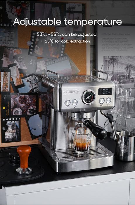 (ماكينة قهوة إسبريسو نصف أوتوماتيكية (أسْوَد