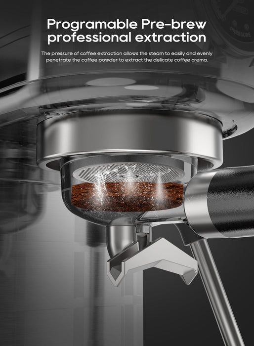 HiBREW Semi-Automatic Espresso Machine – 20 Bar – H10B – Silver