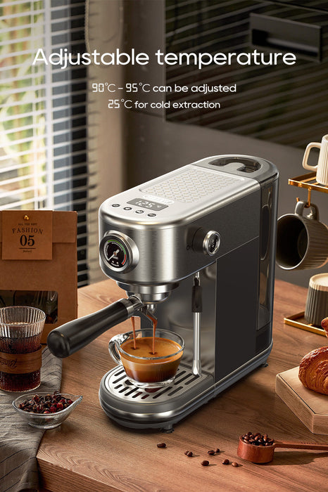HiBREW Semi-Automatic Espresso Machine – 20 Bar – H10B – Silver