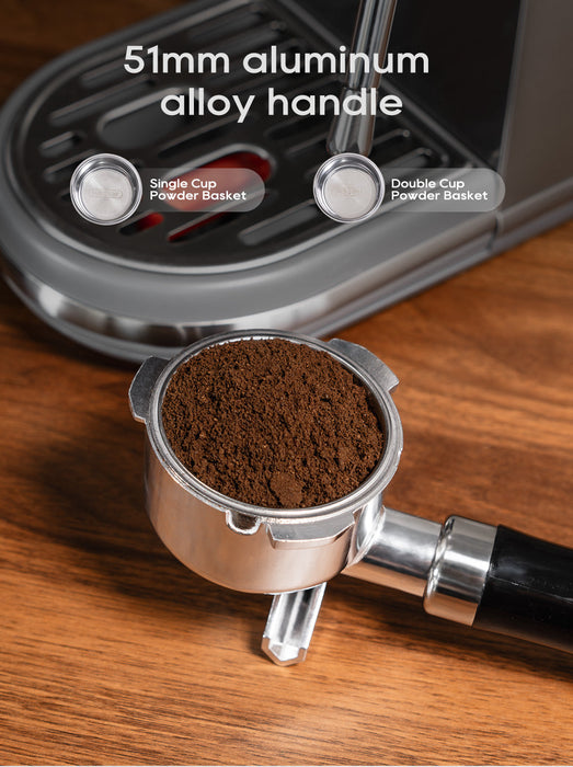 HiBREW Semi-Automatic Espresso Machine – 20 Bar – H10B – Silver