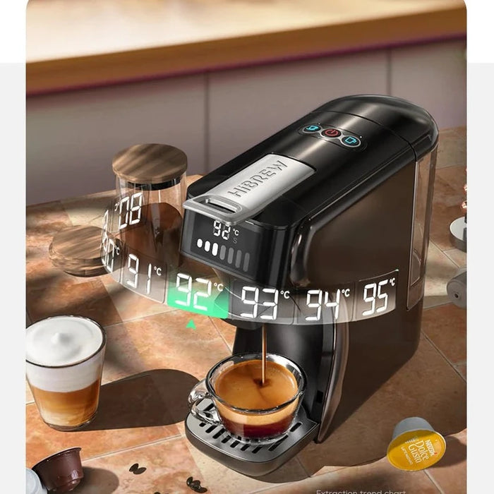 HiBrew - 6 in 1 Multiple capsules coffee machine - Black H1B