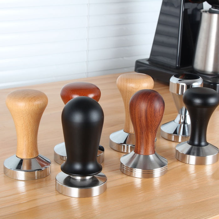 51mm Stainless Steel Tamper with Wooden Handle |
