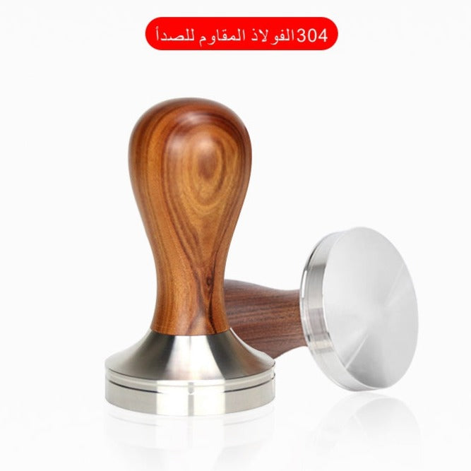 58mm Stainless Steel Tamper with Wooden Handle |