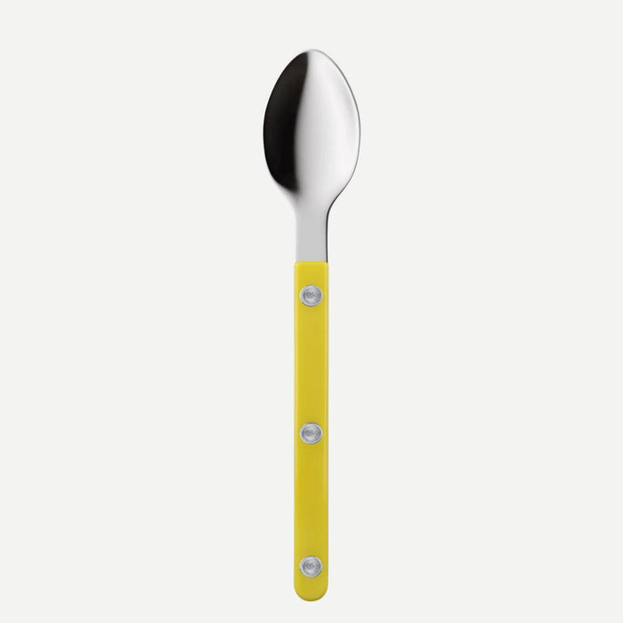 Sabre Bistrot Espresso Spoon – Shiny Silver with Yellow handle