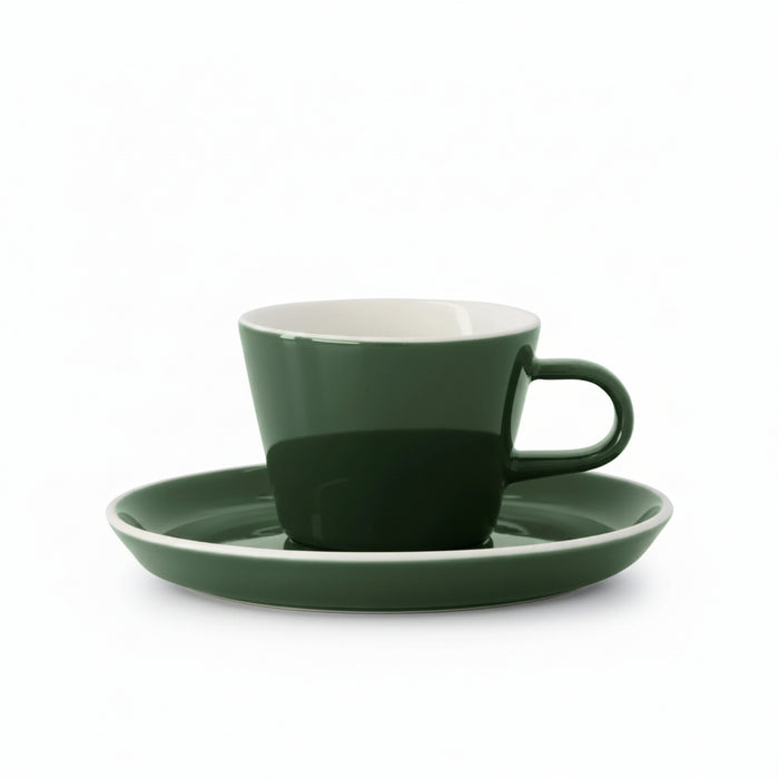 Acme - Dark Green Roman cup 170 ml with saucer