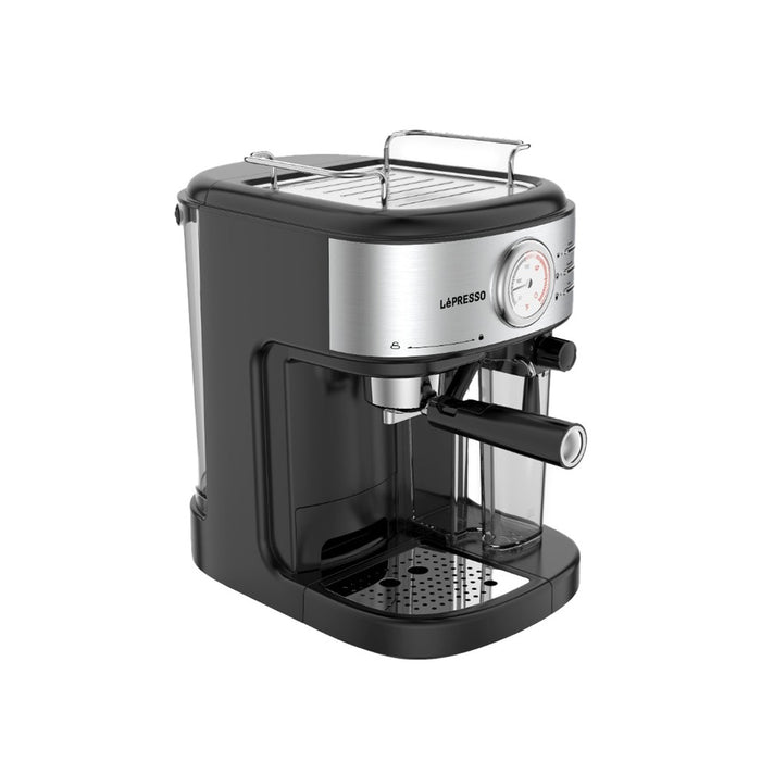 Lepresso - Coffee Machine 20 Bar Powerful Pressure Pump With Capsule Filter and Funnel - Black