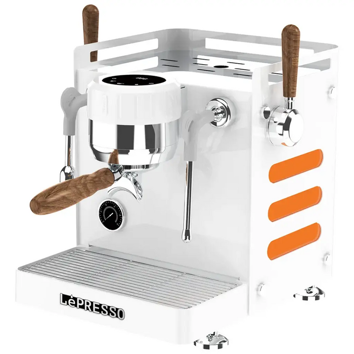 LePresso Commercial Bellissimo Triple Boiler 15 Bar Coffee Machine with Dual Italian Pump - White