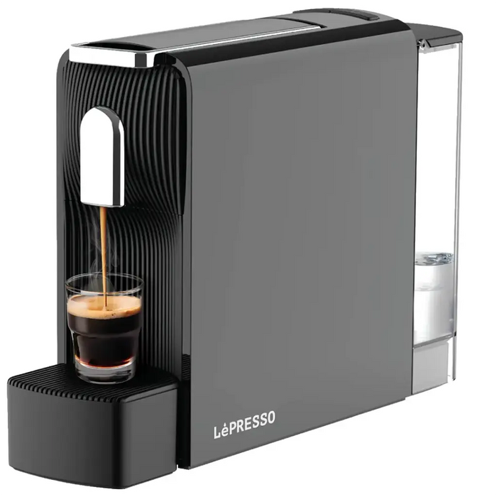 Lepresso Baristo Espresso Machine – 19-Bar Pressure, Nespresso Capsule Compatible, Compact Design (Black)