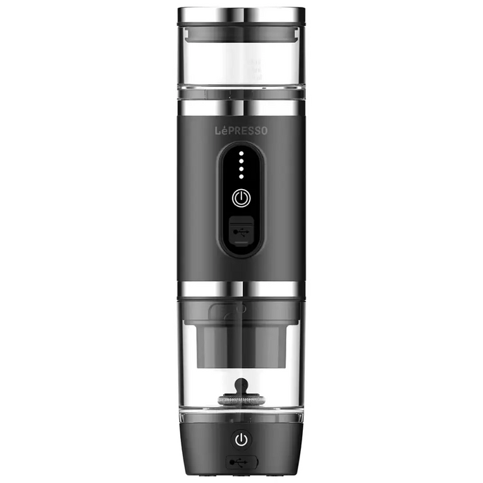 1. Lepresso 4-in-1 Portable Coffee Machine with Milk Frother – Black
