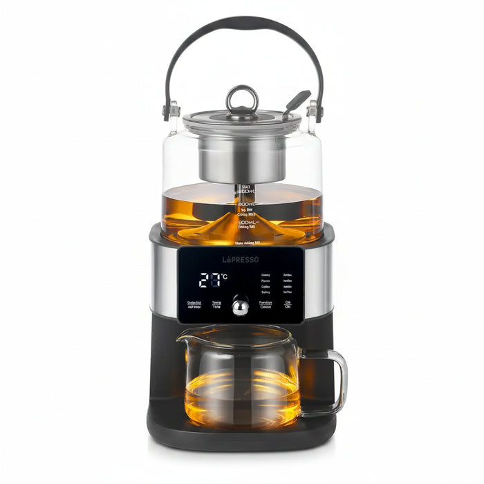 LePresso Brewfinity Tea & Coffee Brewer with Digital Display | 1000mL | Fountain Brewing Technology | Black