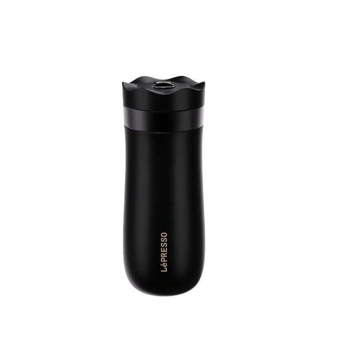 LePresso - Insulated Mug with French Press - Black