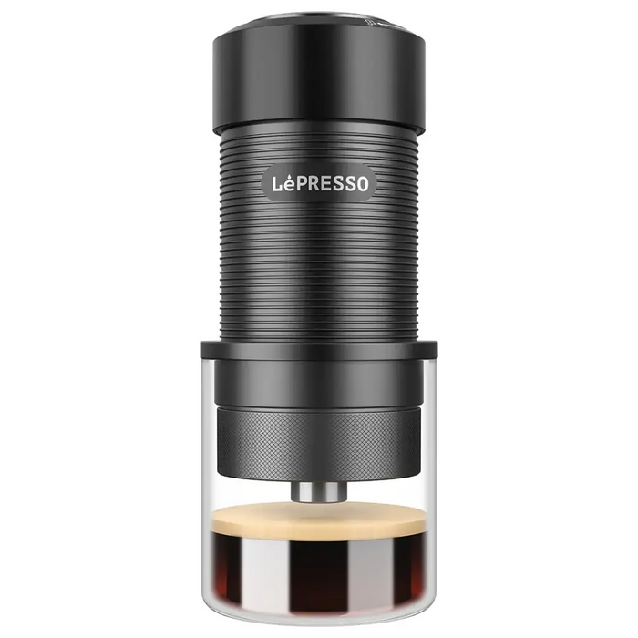 Lepresso Hand Press Espresso Maker – Portable Manual Coffee Machine, 9-Bar Pressure, Black