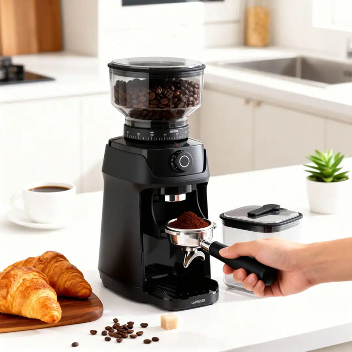 Lepresso -  Macinare Stainless Steel Burr Grinder - Black