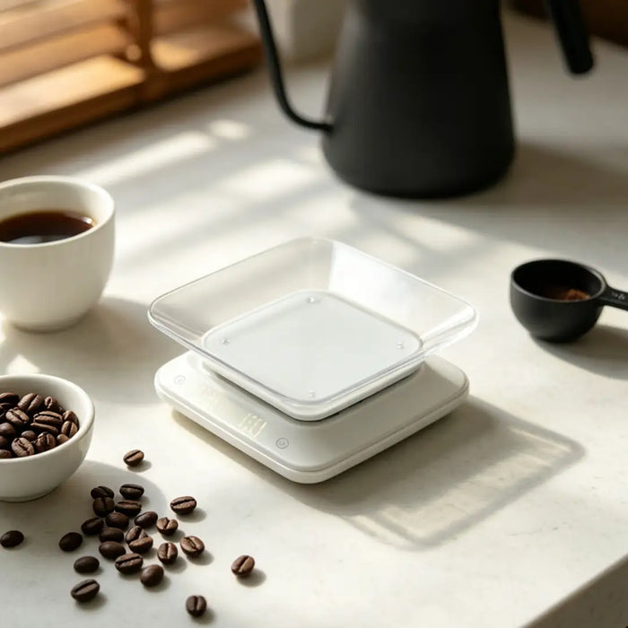 Lepresso :  Orino Precision Coffee Scale - White | ميزان قهوة دقيق من ليبرسو: أورينو - أبيض