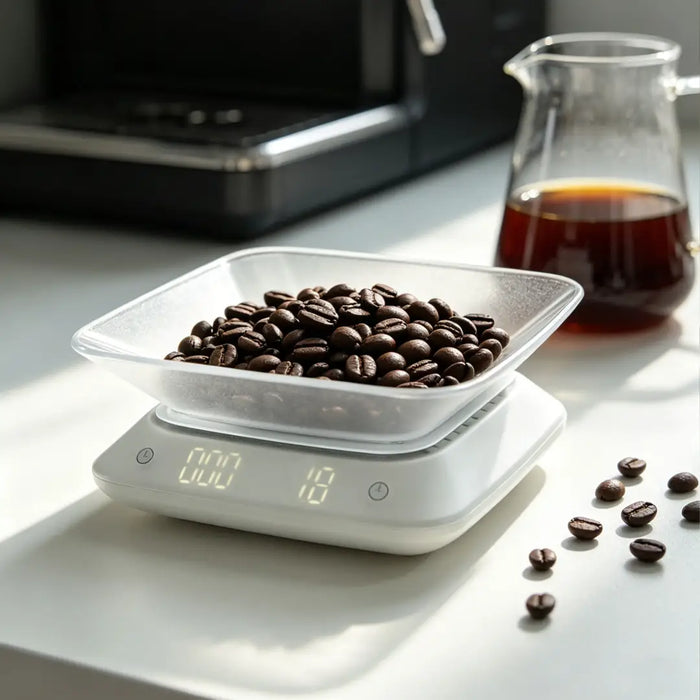 Lepresso :  Orino Precision Coffee Scale - White | ميزان قهوة دقيق من ليبرسو: أورينو - أبيض