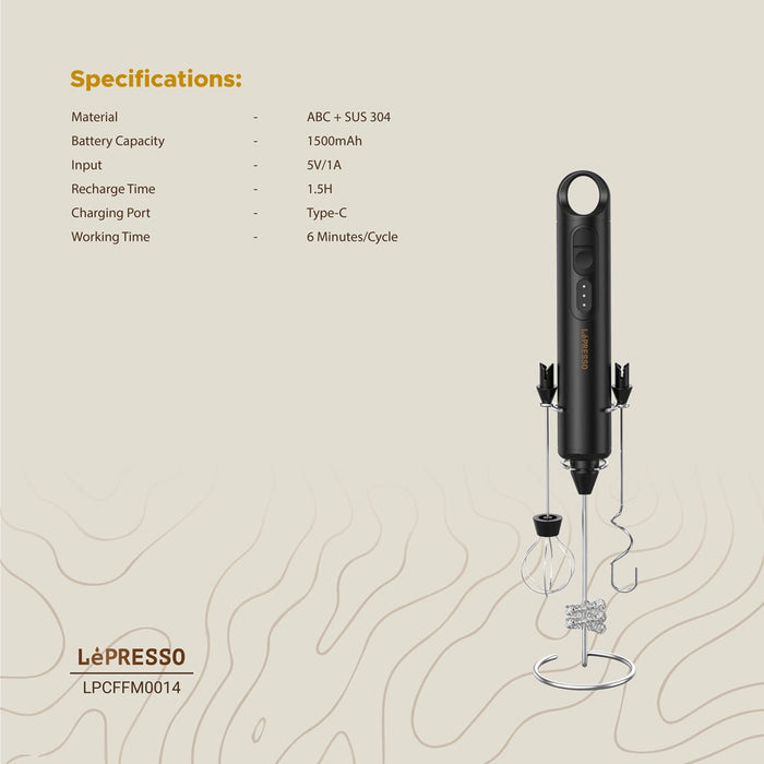 LePresso -  3 In 1 Frother - Black
