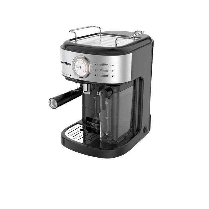 Lepresso - Coffee Machine 20 Bar Powerful Pressure Pump With Capsule Filter and Funnel - Black