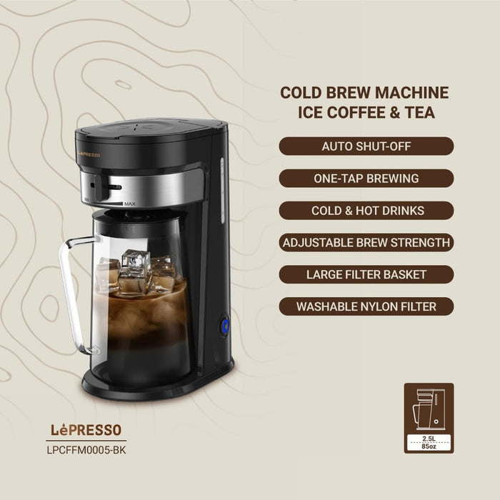 LePresso - Cold Brew Machine Ice Coffee & Tea - Black